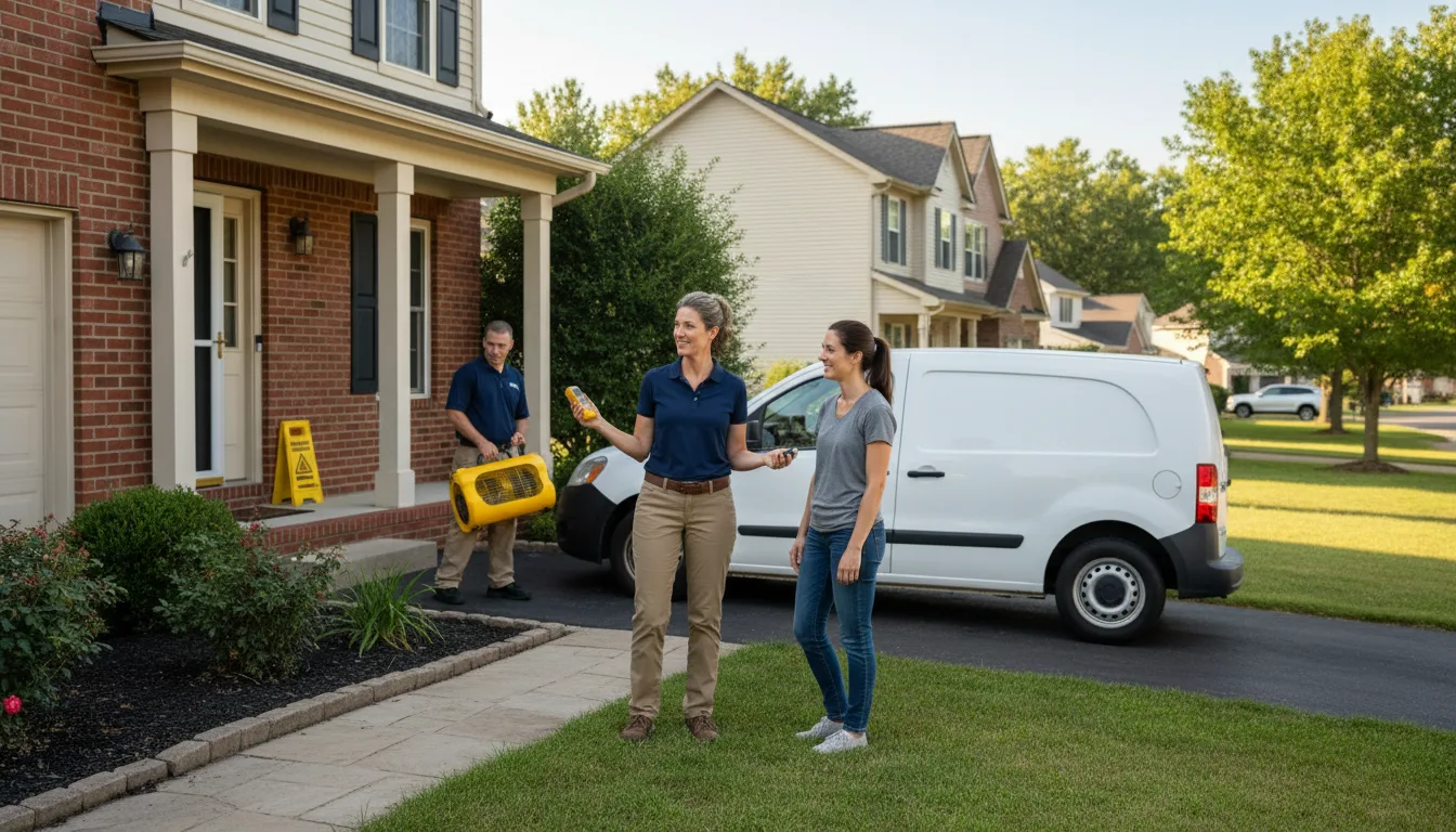 Residential water damage restoration in Pleasant Dale, NE